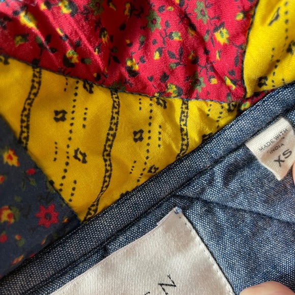 Organic cotton* Doen Starling Quilted Countryside Patchwork Jacket - XS - Picture 7 of 13